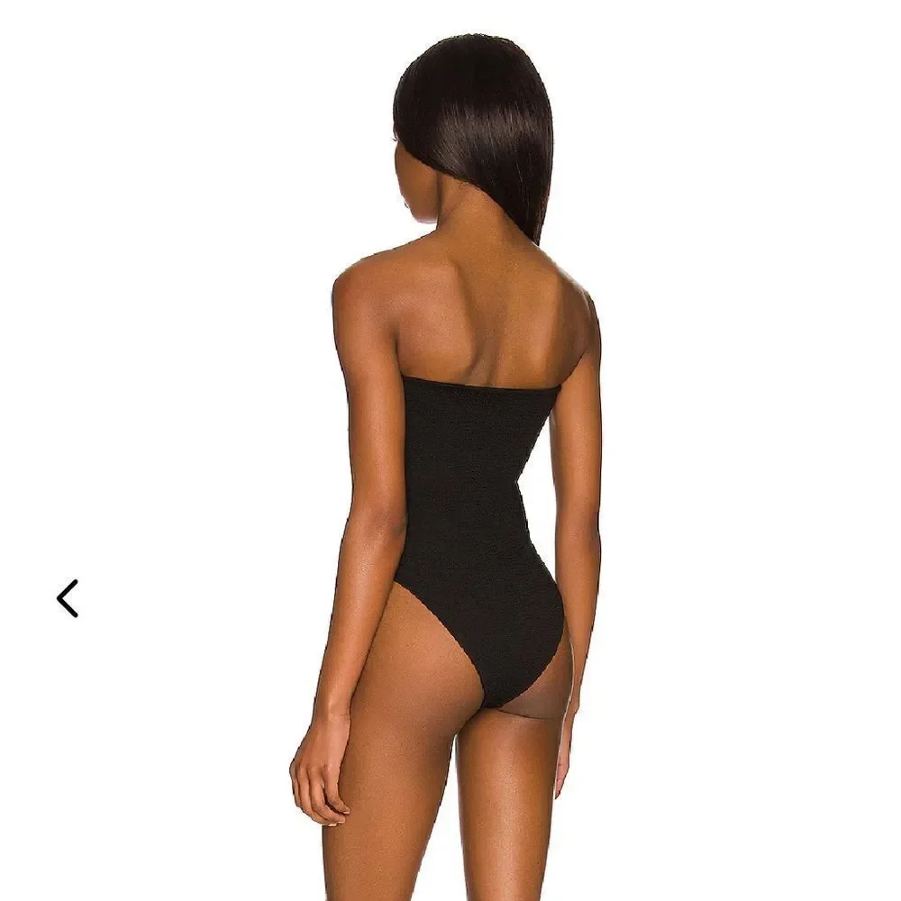 NWT Lovers and Friends Maira one piece swimsuit tie front bathing suit Revolve M - Picture 3 of 8